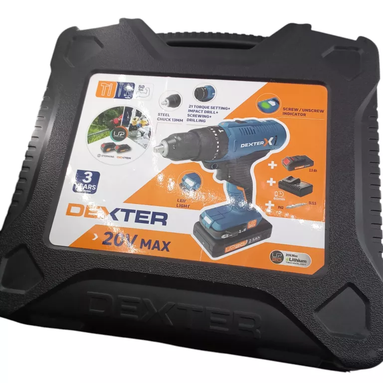 WIERTARKO-WKRĘTARKA UDAROWA DEXTER 20 V