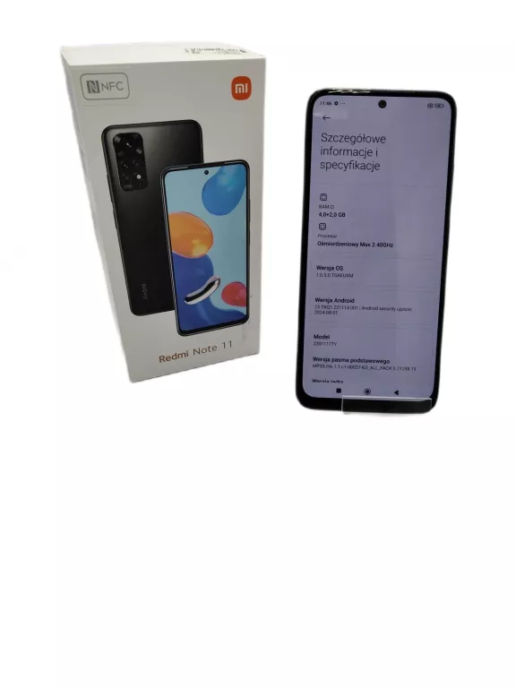 TELEFON XIAOMI REDMI NOTE 11 4/128 WYPALONY EKRAN