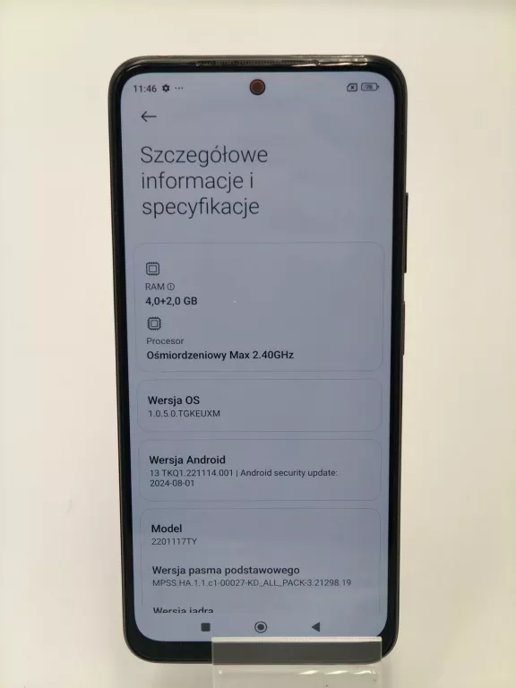 TELEFON XIAOMI REDMI NOTE 11 4/128 WYPALONY EKRAN