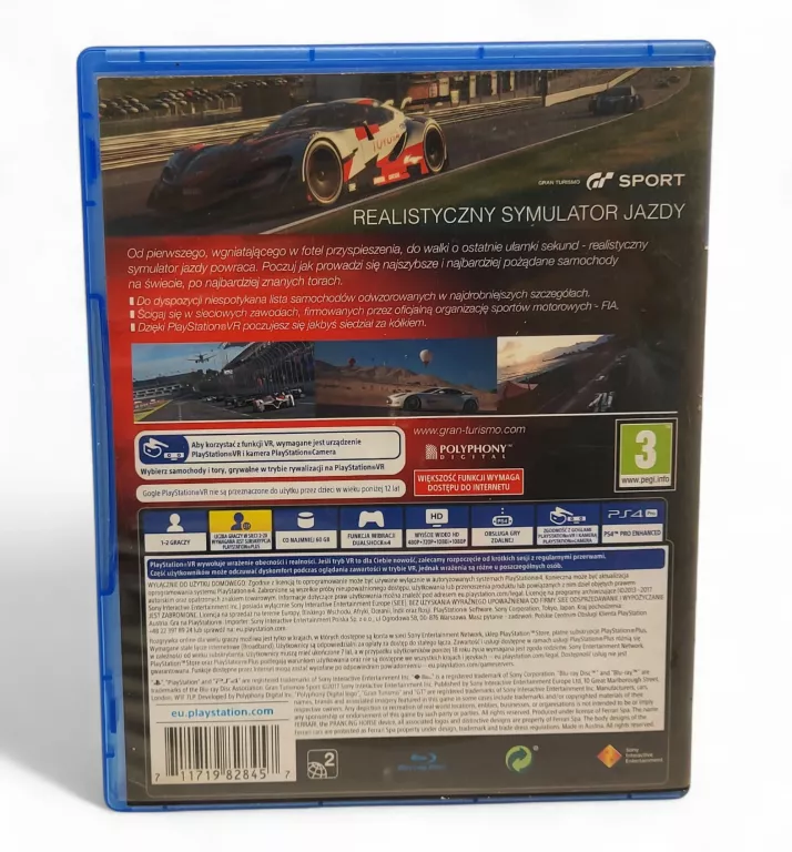 GRA PS4 GRAN TURISMO SPORT PL