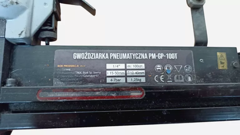 GWOŹDZIARKA PNEUMATYCZNA POWERMAT PM-GP-100T