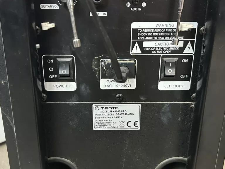 GŁOŚNIK MANTA SPK5003 PRO POWER AUDIO SUPER BASS SOLO