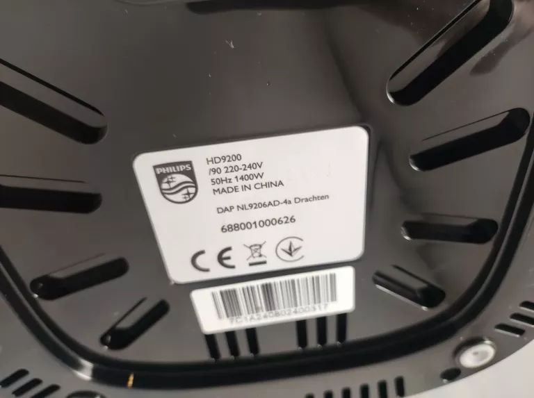AIR FRYER FRYTKOWNICA BEZTŁUSZCZOWA PHILIPS HD9200/90 OVI MINI 1400W