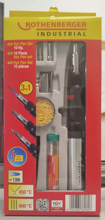 ROTHENBERGER LUTOWNICA GAZOWA PIEZO PALNIK PISTOLET OPALARKA 3W1 36060
