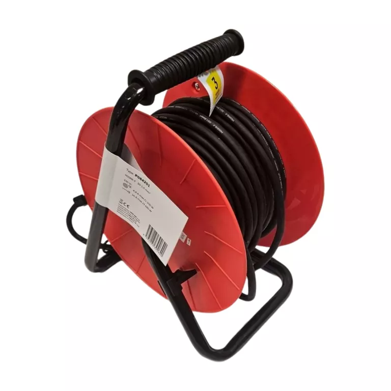 EMOS P084251 - PRZEDŁUŻACZ BĘBNOWY 4 GNIAZDA CZARNY GUMA 3X1,5MM2 25M