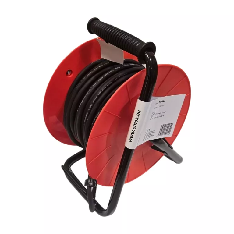 EMOS P084251 - PRZEDŁUŻACZ BĘBNOWY 4 GNIAZDA CZARNY GUMA 3X1,5MM2 25M
