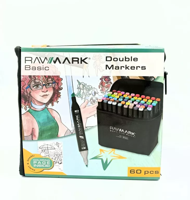 MARKERY RAWMARK DWUSTRONNE W TORBIE - BASIC LINE 60 SZT