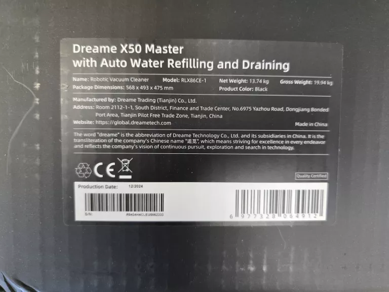 ROBOT SPRZĄTAJĄCY DREAME X50 MASTER WITH AUTO WATER REFILLING AND DRAINING