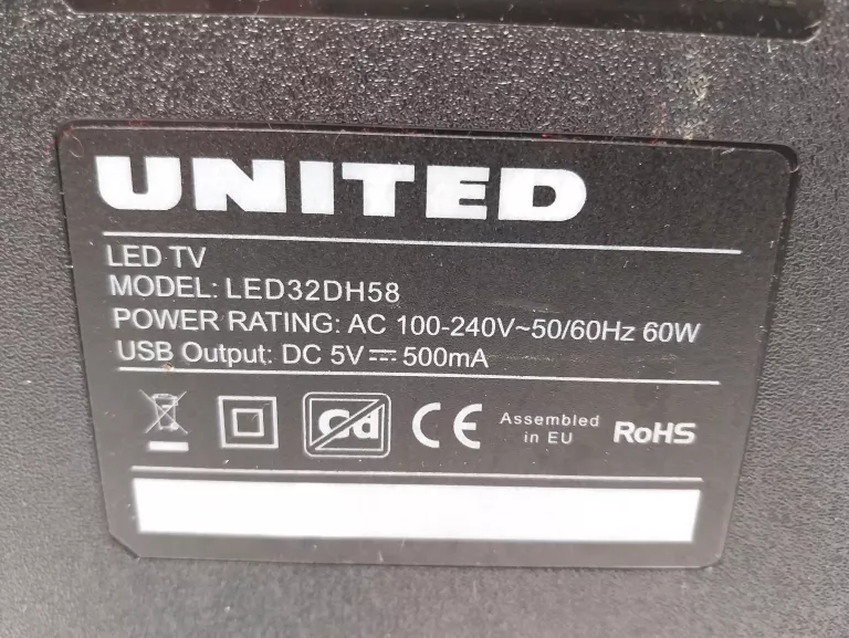 TV UNITED LED32DH58 DVBT-2 + PILOT