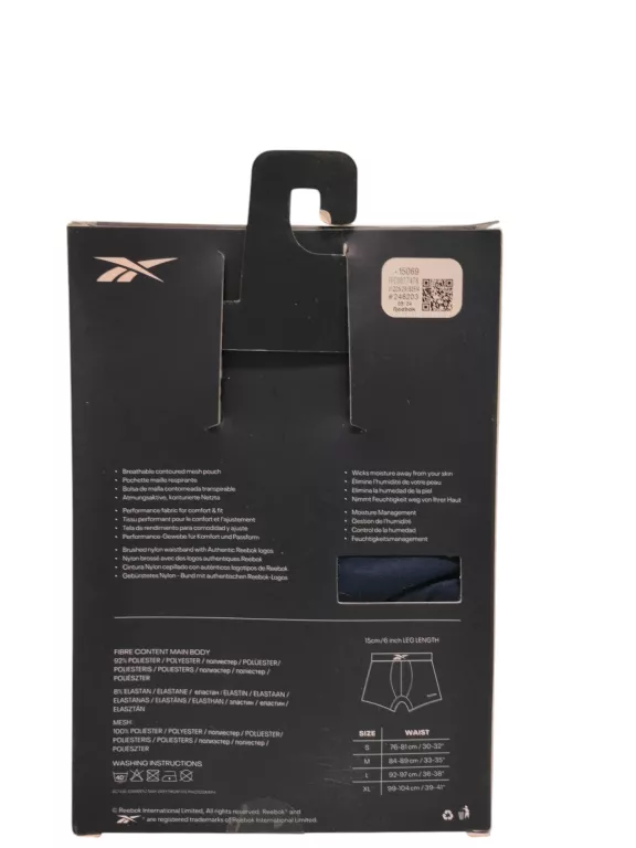 POWYSTAWOWE BOKSERKI MĘSKIE BIELIZNA MAJTKI REEBOK WARNER 3 SZTUKI S