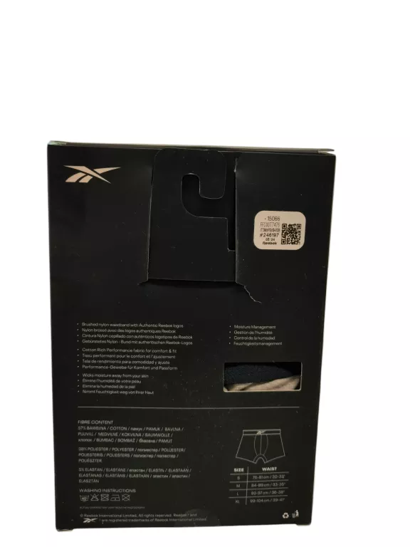 POWYSTAWOWE BOKSERKI MĘSKIE BIELIZNA MAJTKI REEBOK WARNER 3 SZTUKI S