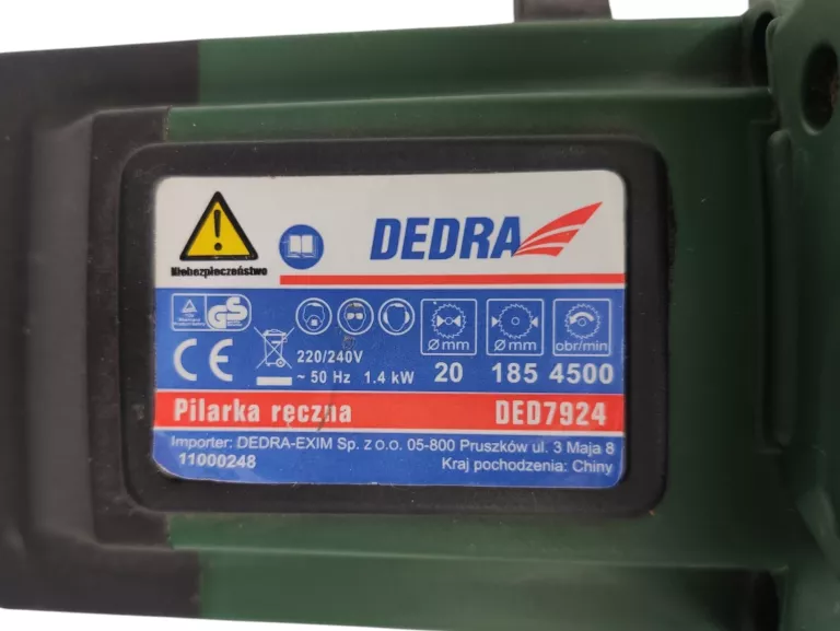 PIŁA TARCZOWA DEDRA DED7924 220/240V
