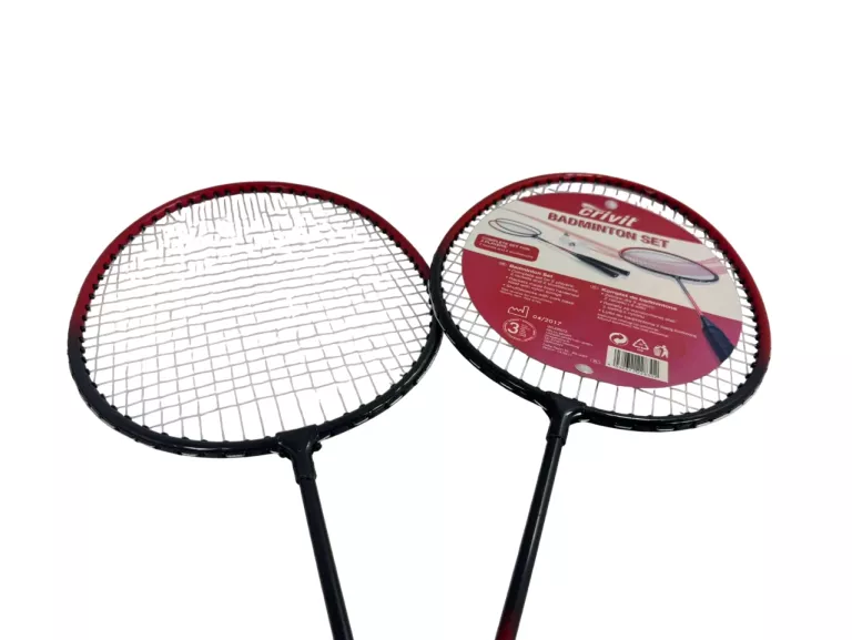 DWIE PALETKI CRIVIT DO BADMINTONA Z POKROWCEM BABOLAT I DWOMA LOTKAMI