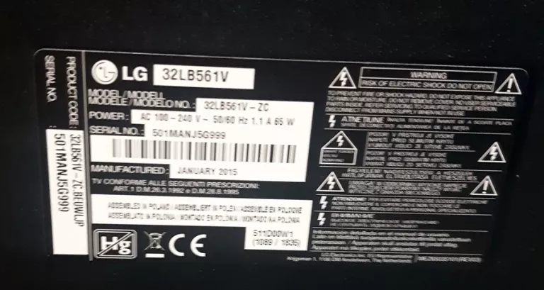 TELEWIZOR LG 32LB5610 + PILOT