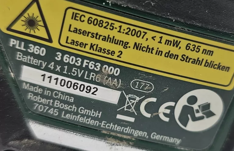 LASER KRZYŻOWY BOSCH PLL 360 + FUTERAŁ