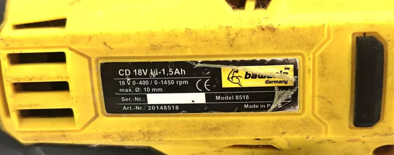 WKRETARKA AKUMULATOROWA BAWARIA MODEL 8518 18V Z ŁADOWARKĄ