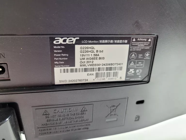 MONITOR ACER G226HQL