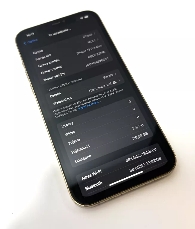 TELEFON APPLE IPHONE 12 PRO MAX/SKŁADAK/BAT.77%