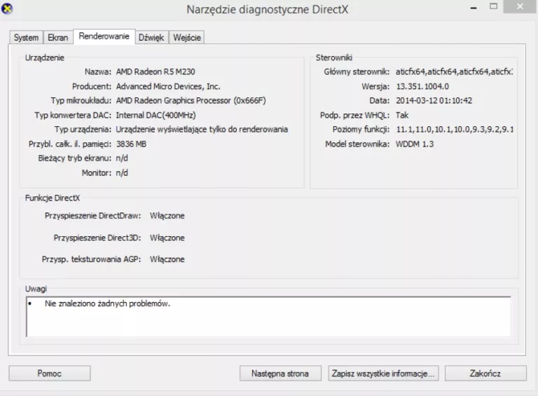 LAPTOP LENOVO G50-70 15,6" I3-4005U 4GB/1TB AMD RADEON R5 M230 WIN10 OPIS!