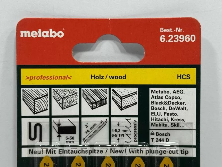 METABO 6.23960 BRZESZCZOT HCS DO WYRZYNARKI 5SZT.