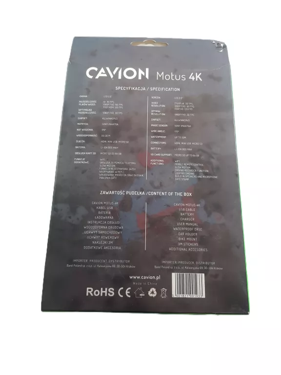 KAMERA SPORTOWA CAVION MOTUS 4K