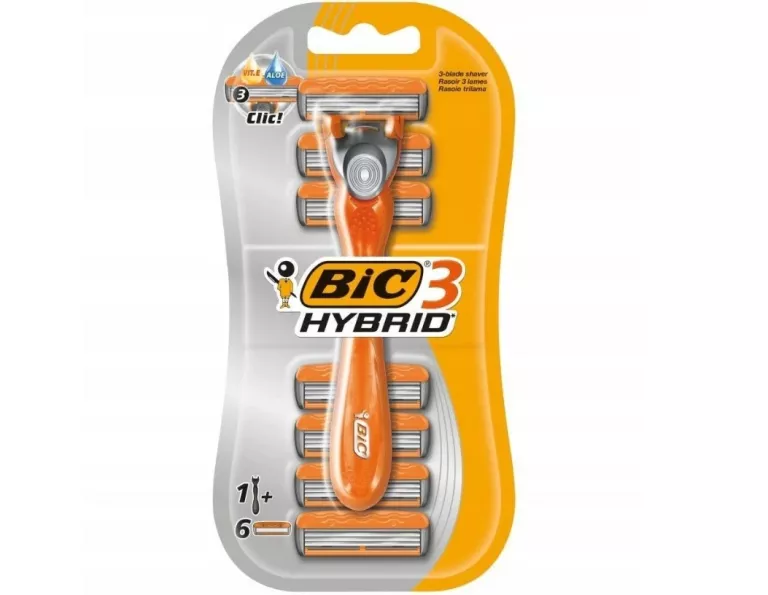 BIC 3 HYBRID MASZYNKA DO GOLENIA GOLARKA DLA MĘŻCZYZN + 6 OSTRZY WKŁADÓW