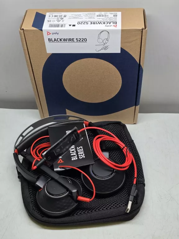 SŁUCHAWKI Z MIKROFONEM POLY BLACKWIRE 5220 STEREO TELEMARKETING