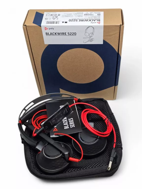 SŁUCHAWKI Z MIKROFONEM POLY BLACKWIRE 5220 STEREO TELEMARKETING