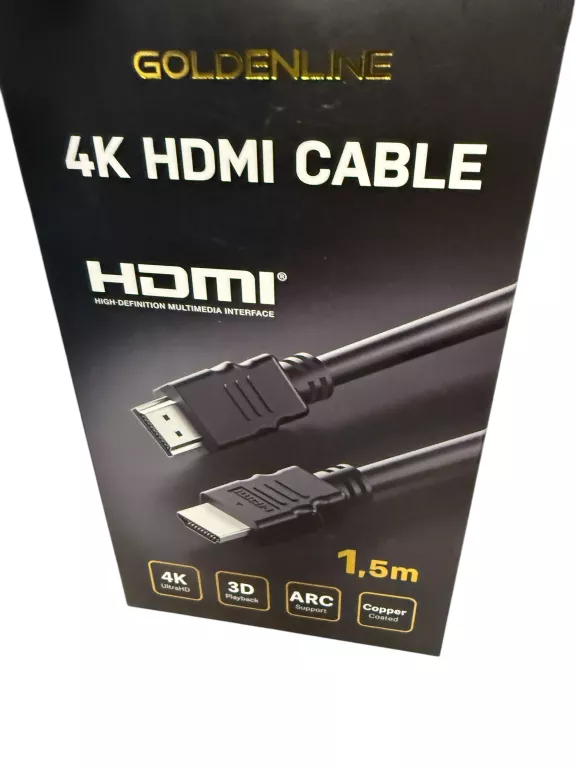 KABEL HDMI - HDMI GOLDENLINE V2.0 4K 1,5M