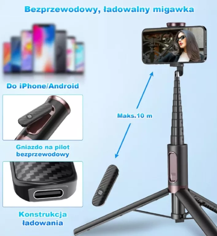 TONEOF 170CM KIJEK DO SELFIE STATYW