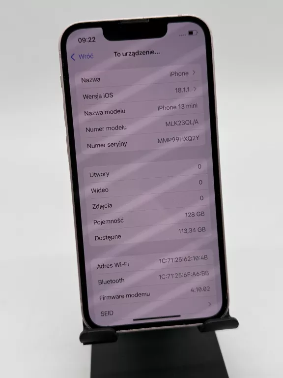 TELEFON IPHONE 13 MINI 128GB KONDYCJA 82%