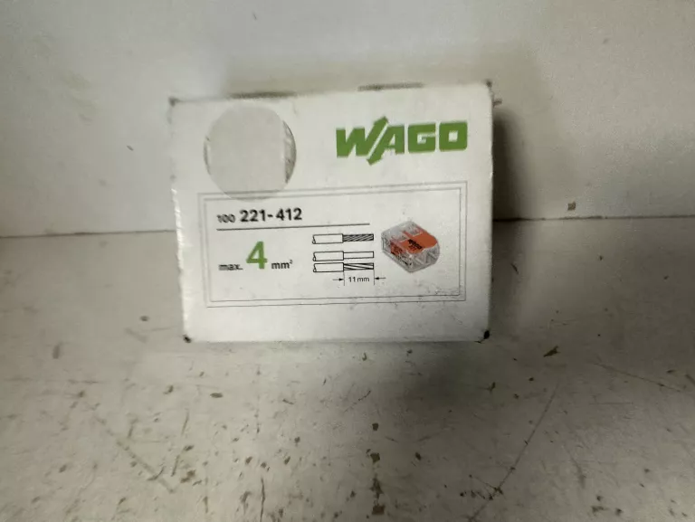 WAGO SZYBKOZŁĄCZKA ZŁĄCZKA UNIWERSALNA DRUT/LINKA 2X0,2-4MM2 221-412 100SZ