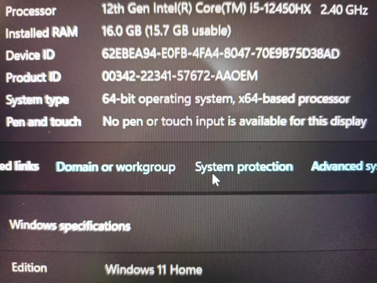 LAPTOP IBM, LENOVO LOQ 15IAX9I 15,6 " INTEL CORE I5 16 GB / 512 GB