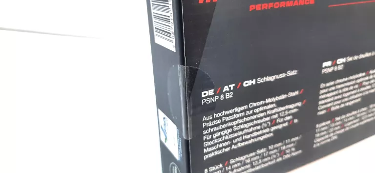 PARKSIDE PERFORMANCE ZESTAW NASADEK UDAROWYCH PSNP 8 B2, 8 ELEMENTÓW
