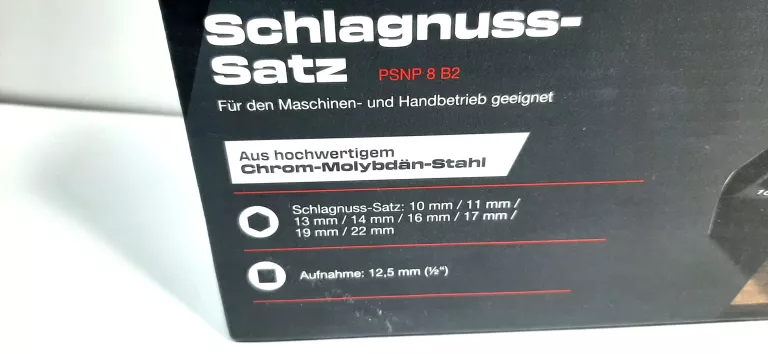 PARKSIDE PERFORMANCE ZESTAW NASADEK UDAROWYCH PSNP 8 B2, 8 ELEMENTÓW