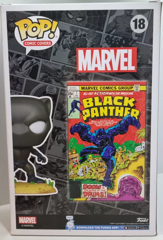 FIGURKA FUNKO POP! MARVEL CZARNA PANTERA BLACK PANTHER 18 KOLEKCJONERSKA