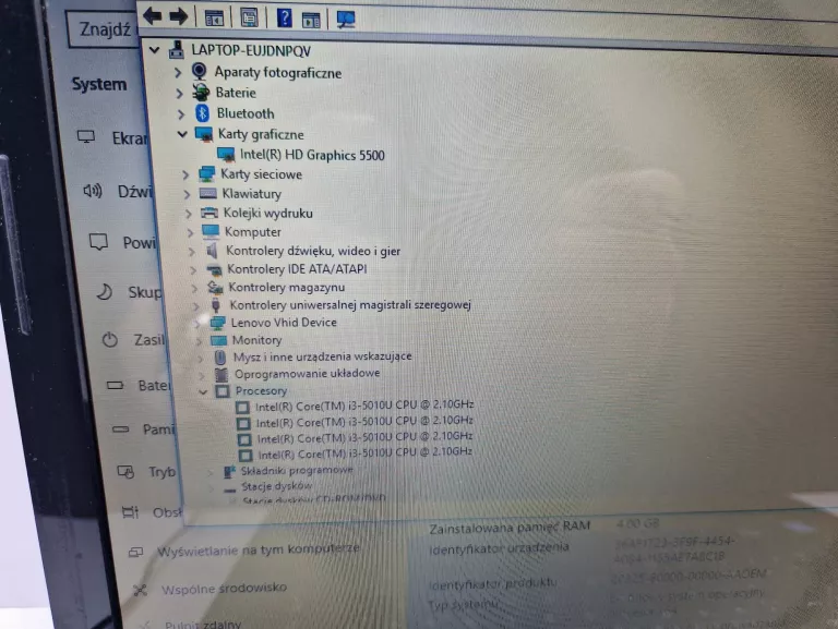 LAPTOP LENOVO G70-80 I3 5GEN 4GB RAM