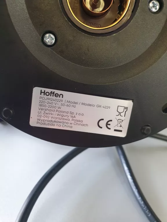 CZAJNIK ELEKTRYCZNY HOFFEN GK-4229 1,7L