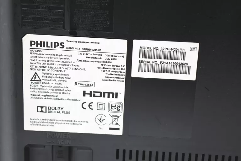 TELEWIZOR LED PHILIPS 32PHH4201 32" HD READY