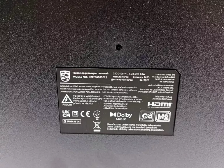 TELEWIZOR 32 CALI LED PHILIPS 32PFS6109/12 SMART TV FULL HD CZARNY