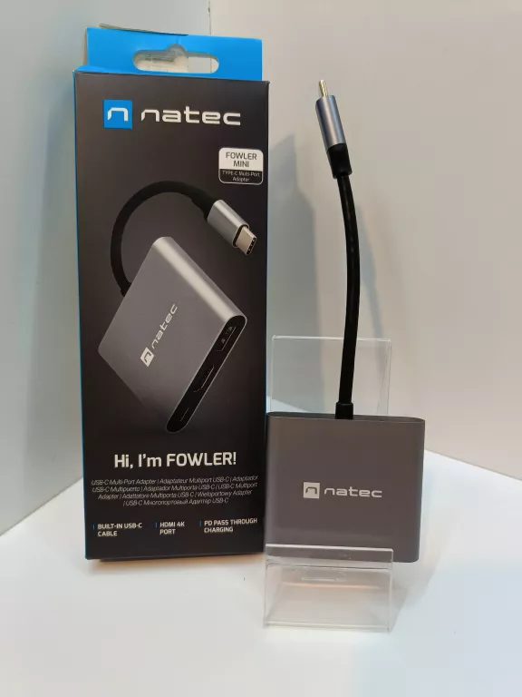 HUB NATEC FOWLER MINI 3W1 USB TYPU C 3.2 GEN. 1, PASYWNY / KOMPLET
