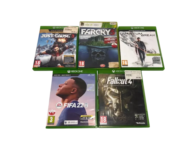 KONSOLA MICROSOFT XBOX ONE S 1 TB + 2 PADY + ZESTAW 5 GIER!