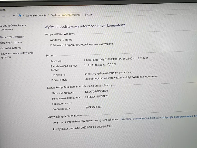 LAPTOP DELL XPS 15 9560 15,6 " INTEL CORE I7 16 GB / 512 GB GEFORCE 1050