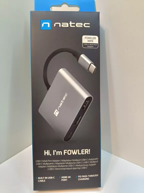 HUB NATEC FOWLER MINI 3W1 USB TYPU C 3.2 GEN. 1, PASYWNY / KOMPLET