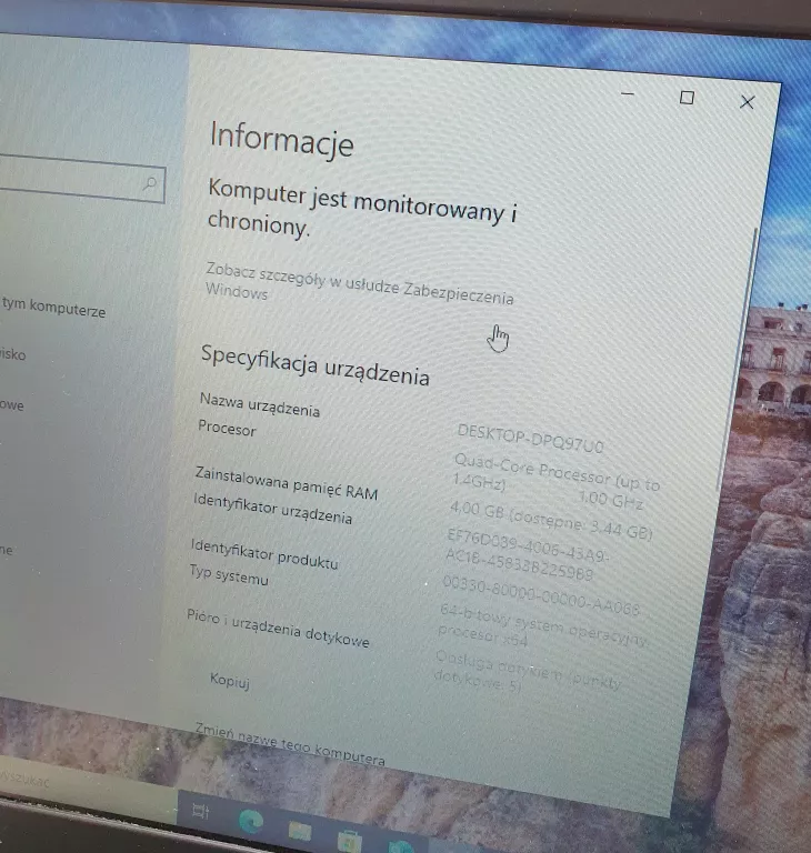 LAPTOP SAMSUNG 905S - 4GB RAM - DYSK 120GB - WIN 10 PRO