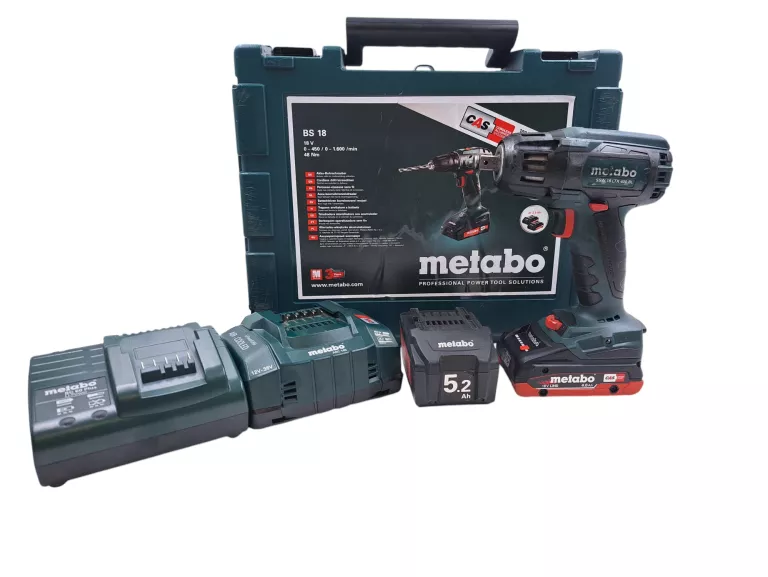 ZAKRĘTARKA UDAROWA METABO SSW 18 LTX 400 BL 18V + AKU 5.2AH + AKU 4.0AH