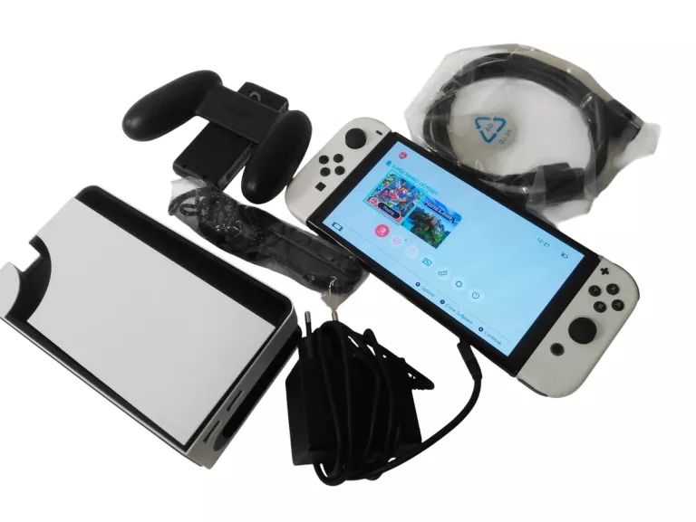KONSOLA NINTENDO SWITCH OLED BIAŁA Z GRAMI