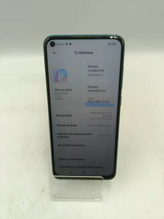 TELEFON XIAOMI REDMI NOTE 9 4GB/128GB KOMPLET