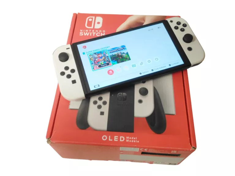 KONSOLA NINTENDO SWITCH OLED BIAŁA Z GRAMI