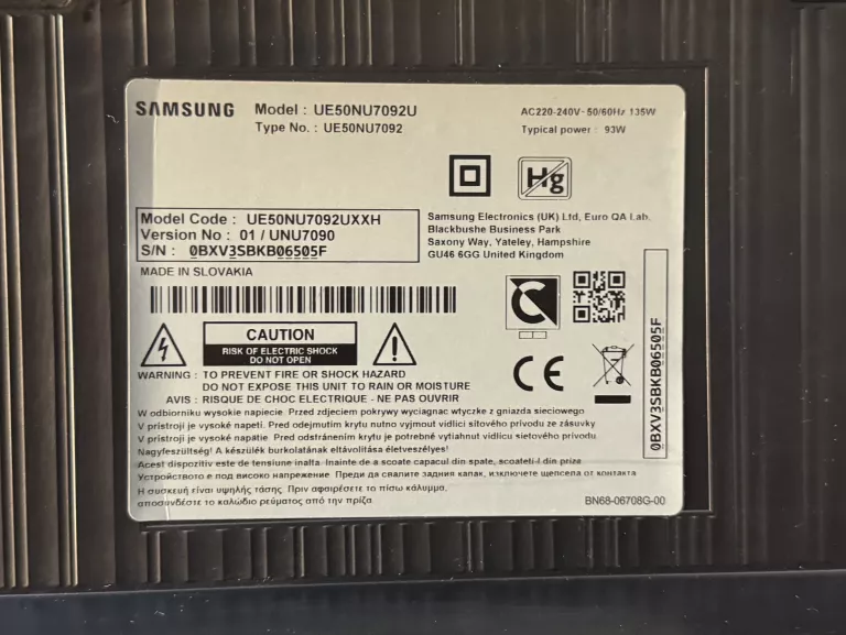 TELEWIZOR SAMSUNG UE50NU7092U 50" LED 4K UHD SMART TV